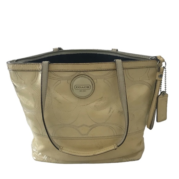 COACH Shoulder Hand Bag Light Yellow Women No. K1120 - F15142 - Picture 2 of 10